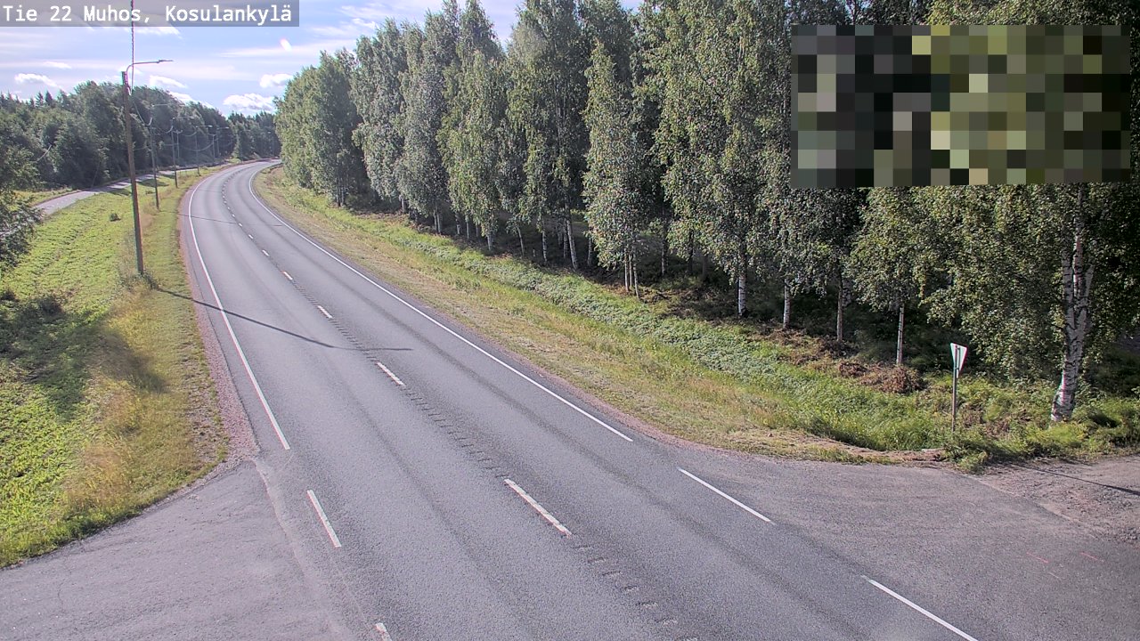 Weather Camera Image Road 22 Muhos, Kosulankylä, Muhos, Pohjois-Pohjanmaa