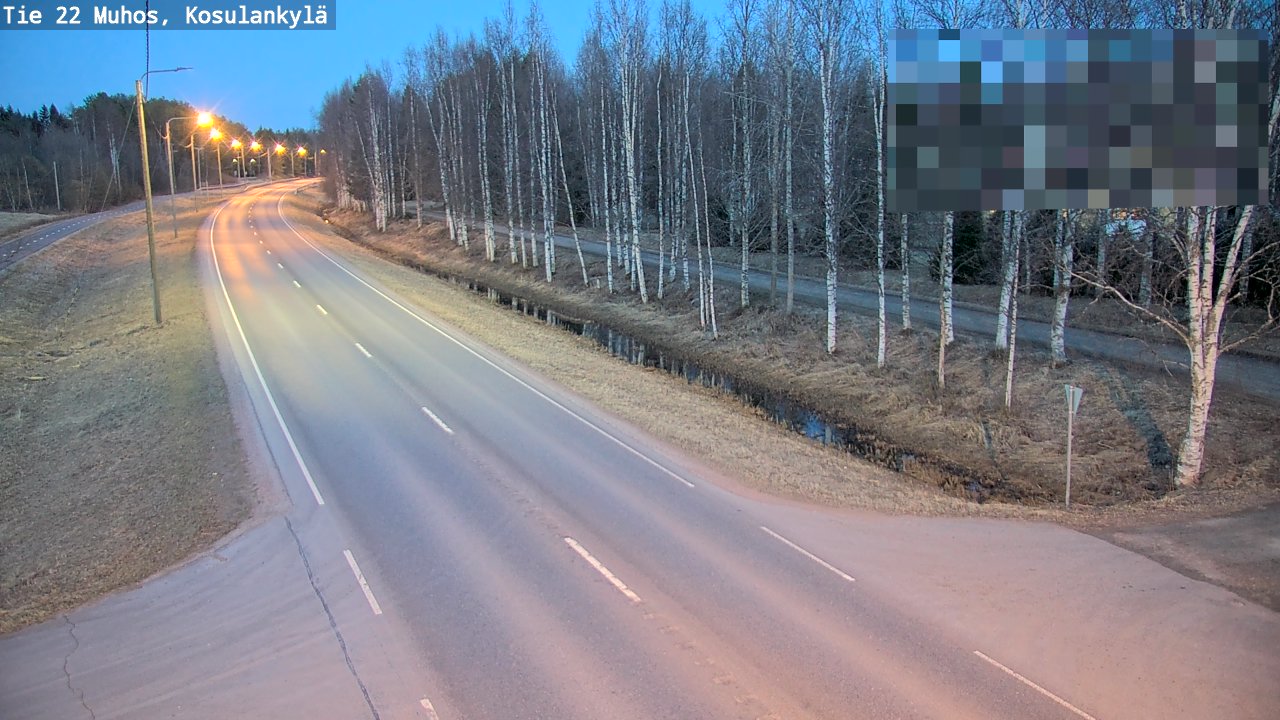Kelikamerat Kuva Tie 22 Muhos, Kosulankylä, Muhos, Pohjois-Pohjanmaa