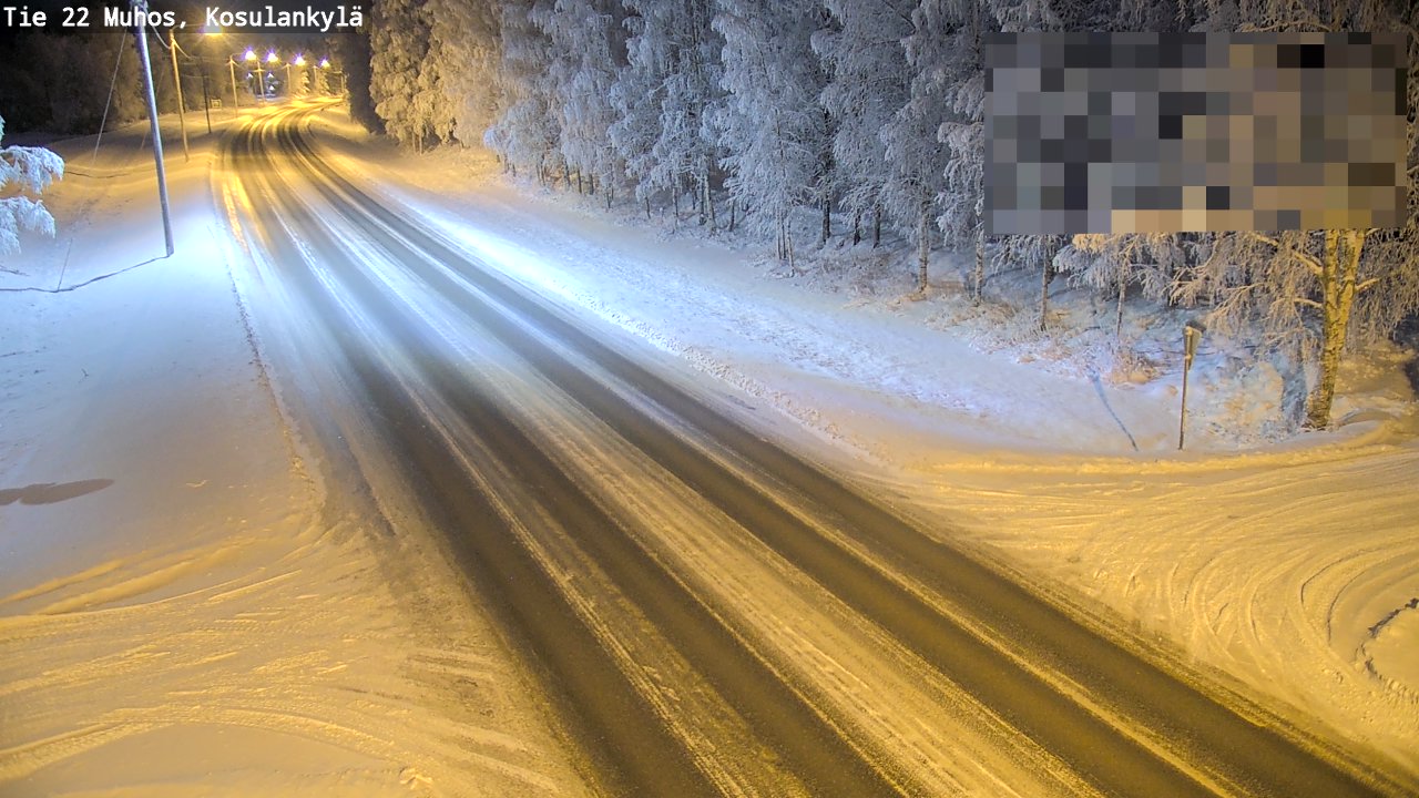 Weather Camera Image Väg 22 Muhos, Kosulankylä, Muhos, Pohjois-Pohjanmaa