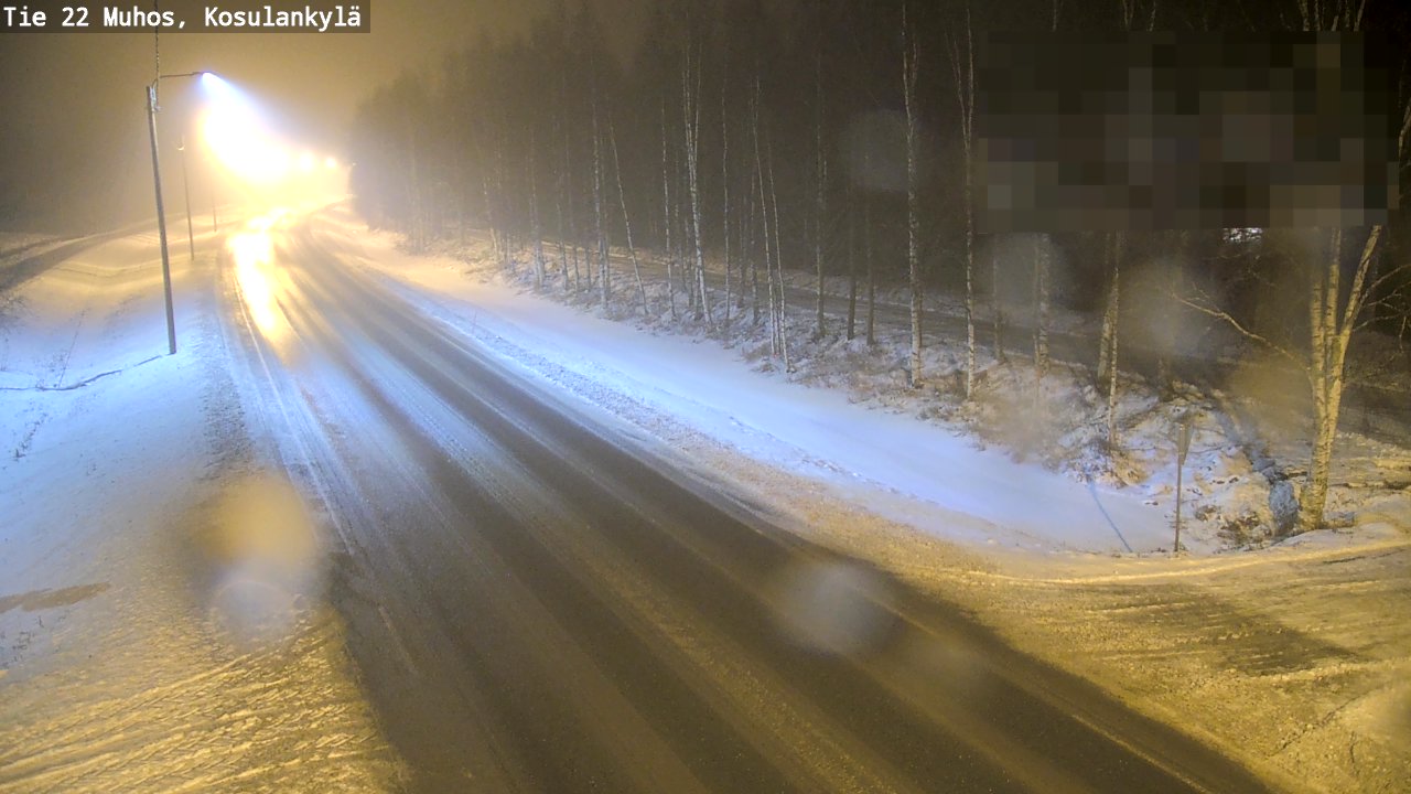 Weather Camera Image Väg 22 Muhos, Kosulankylä, Muhos, Pohjois-Pohjanmaa