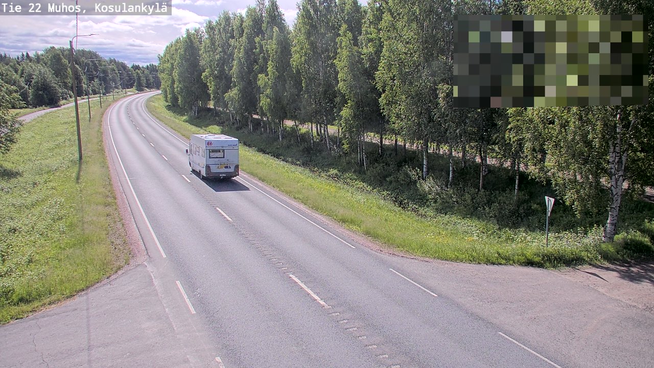 Weather Camera Image Road 22 Muhos, Kosulankylä, Muhos, Pohjois-Pohjanmaa