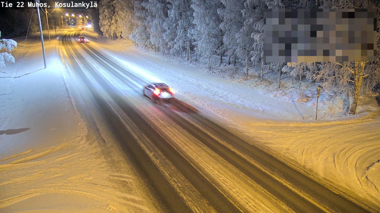Weather Camera Image Väg 22 Muhos, Kosulankylä, Muhos, Pohjois-Pohjanmaa