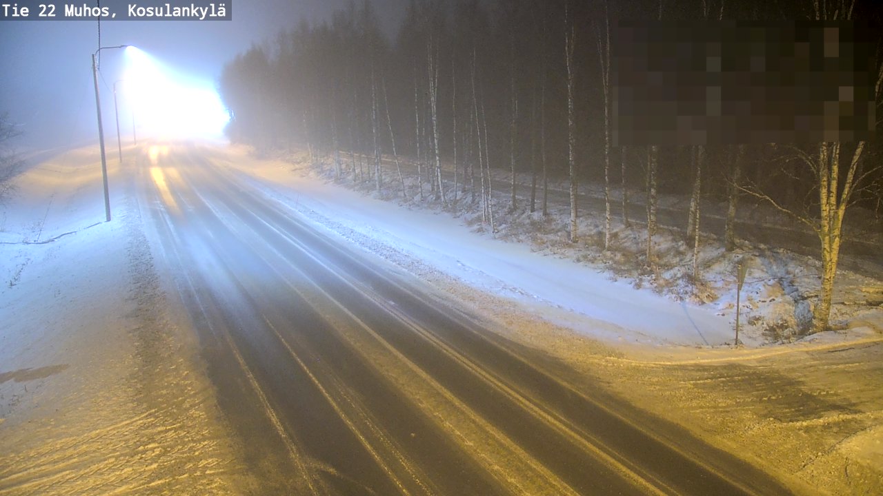 Weather Camera Image Väg 22 Muhos, Kosulankylä, Muhos, Pohjois-Pohjanmaa