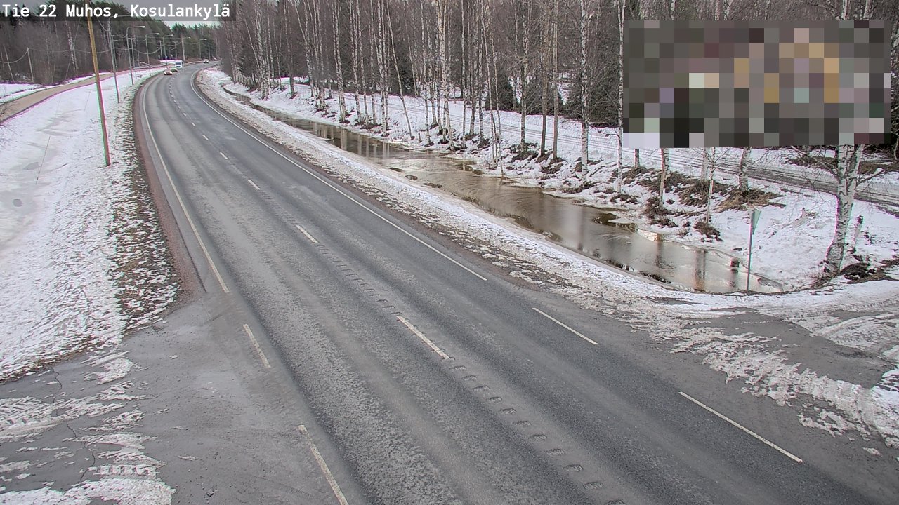 Weather Camera Image Väg 22 Muhos, Kosulankylä, Muhos, Pohjois-Pohjanmaa