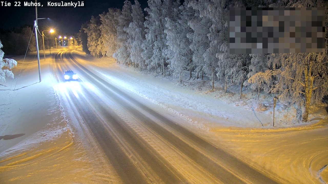 Weather Camera Image Road 22 Muhos, Kosulankylä, Muhos, Pohjois-Pohjanmaa