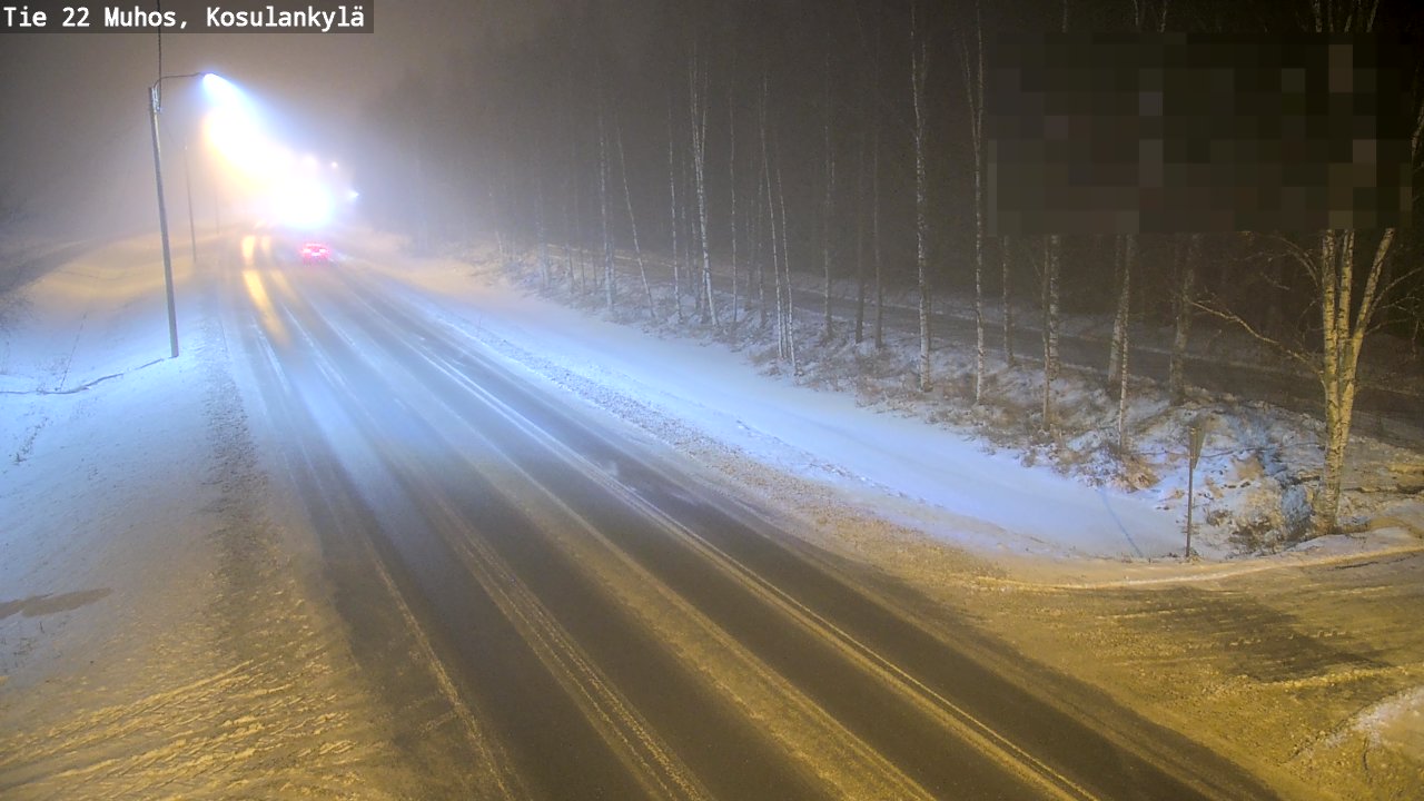 Weather Camera Image Väg 22 Muhos, Kosulankylä, Muhos, Pohjois-Pohjanmaa