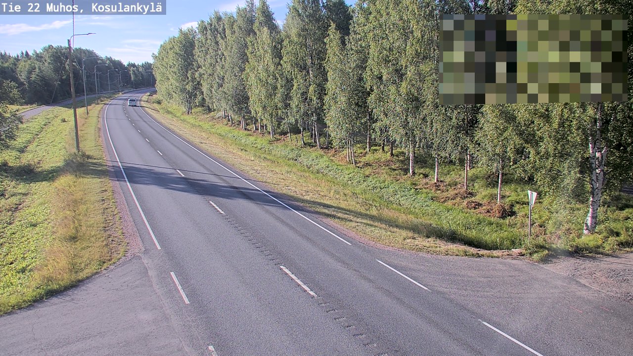 Weather Camera Image Road 22 Muhos, Kosulankylä, Muhos, Pohjois-Pohjanmaa