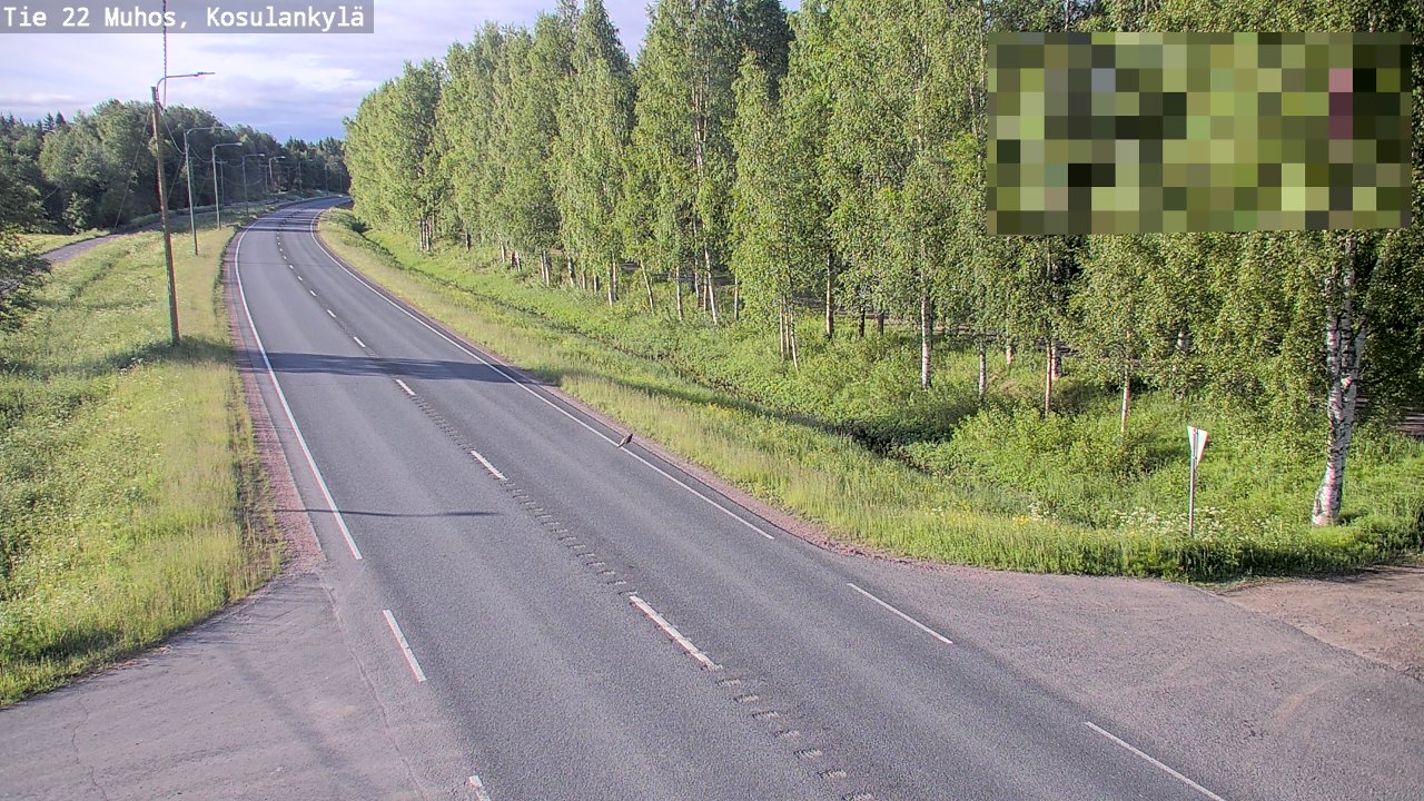 Weather Camera Image Road 22 Muhos, Kosulankylä, Muhos, Pohjois-Pohjanmaa