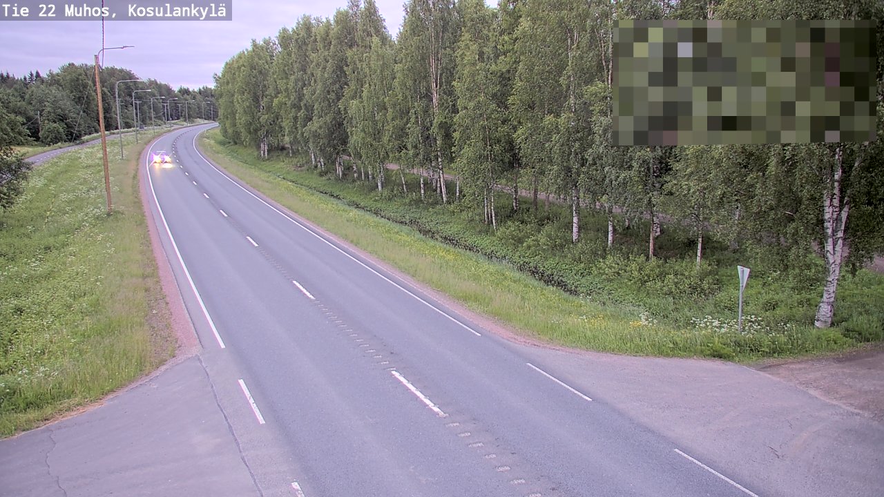 Weather Camera Image Road 22 Muhos, Kosulankylä, Muhos, Pohjois-Pohjanmaa