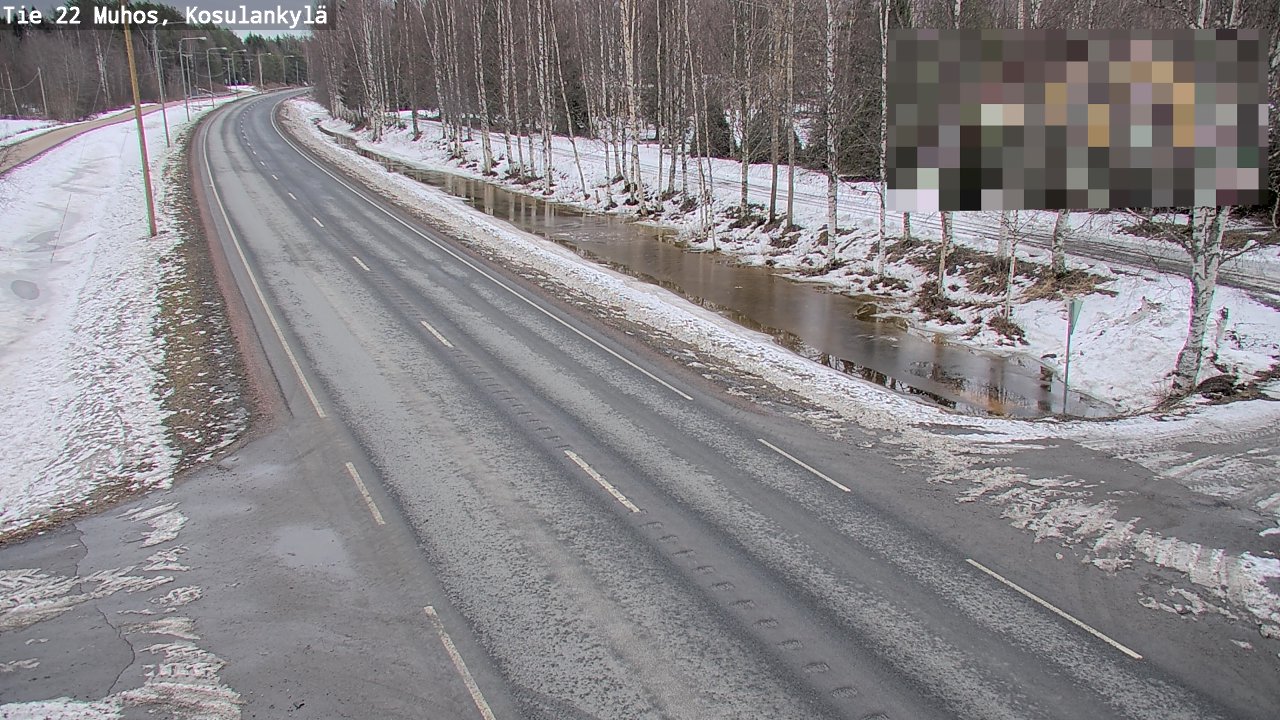 Weather Camera Image Väg 22 Muhos, Kosulankylä, Muhos, Pohjois-Pohjanmaa