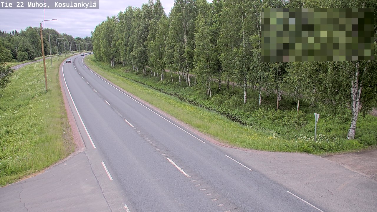 Weather Camera Image Road 22 Muhos, Kosulankylä, Muhos, Pohjois-Pohjanmaa