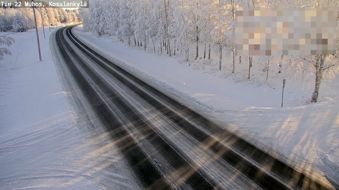 Weather Camera Image Road 22 Muhos, Kosulankylä, Muhos, Pohjois-Pohjanmaa