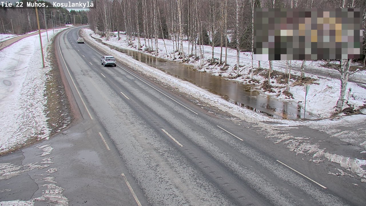 Weather Camera Image Väg 22 Muhos, Kosulankylä, Muhos, Pohjois-Pohjanmaa
