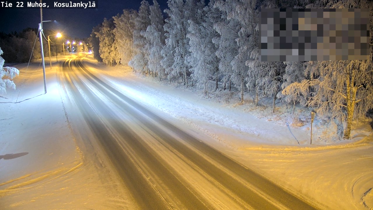 Weather Camera Image Road 22 Muhos, Kosulankylä, Muhos, Pohjois-Pohjanmaa