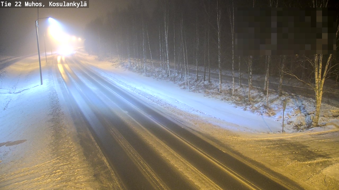 Weather Camera Image Väg 22 Muhos, Kosulankylä, Muhos, Pohjois-Pohjanmaa