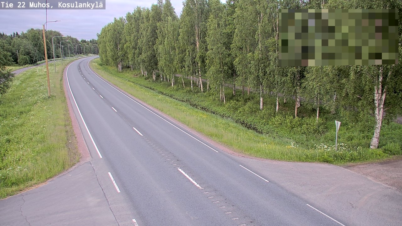 Weather Camera Image Road 22 Muhos, Kosulankylä, Muhos, Pohjois-Pohjanmaa
