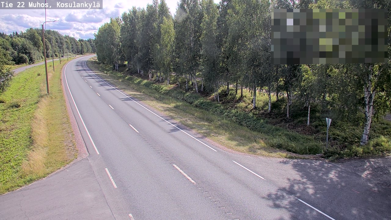Weather Camera Image Road 22 Muhos, Kosulankylä, Muhos, Pohjois-Pohjanmaa