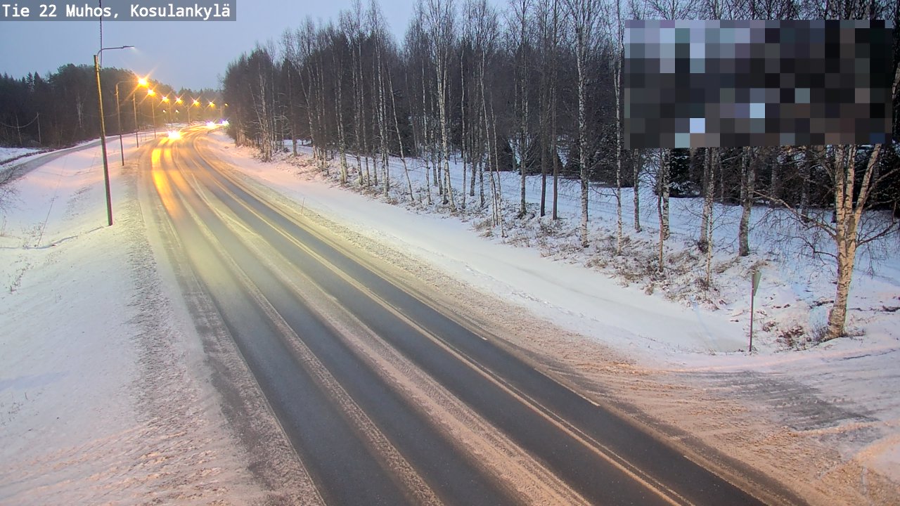 Weather Camera Image Väg 22 Muhos, Kosulankylä, Muhos, Pohjois-Pohjanmaa