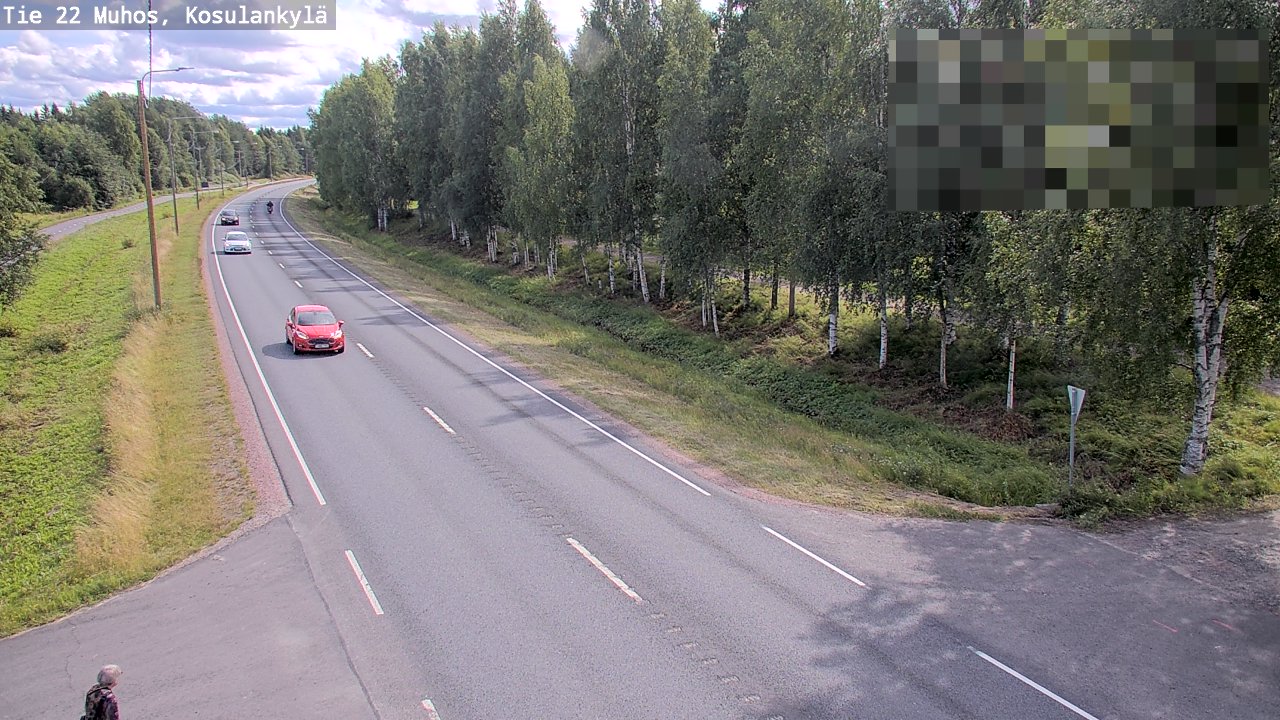 Weather Camera Image Road 22 Muhos, Kosulankylä, Muhos, Pohjois-Pohjanmaa