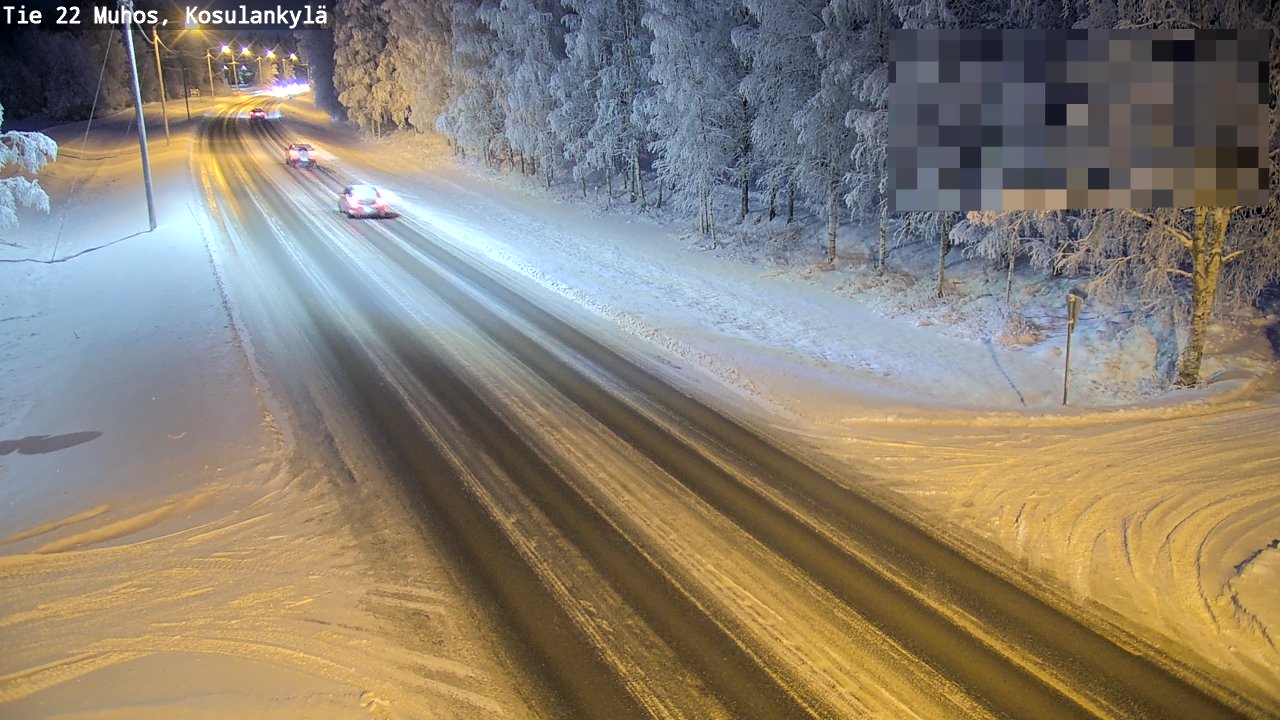Weather Camera Image Väg 22 Muhos, Kosulankylä, Muhos, Pohjois-Pohjanmaa