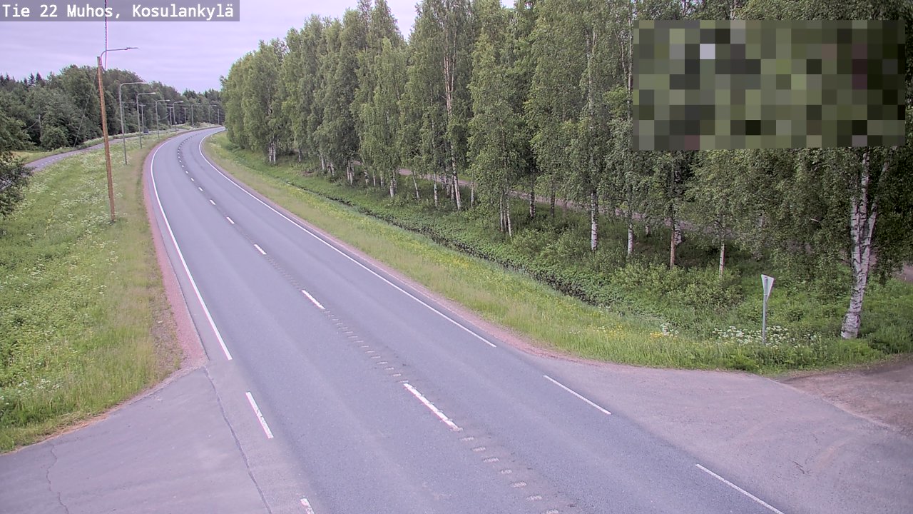 Weather Camera Image Road 22 Muhos, Kosulankylä, Muhos, Pohjois-Pohjanmaa