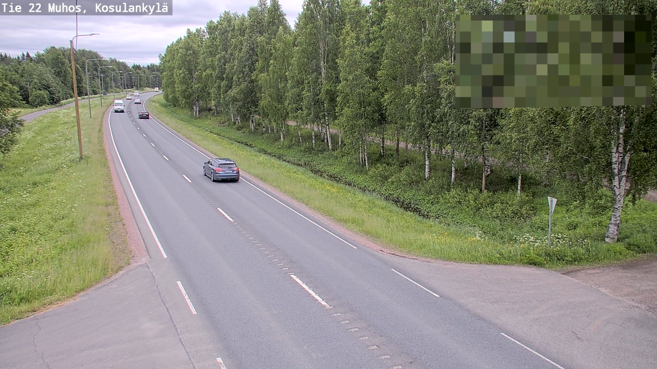 Weather Camera Image Road 22 Muhos, Kosulankylä, Muhos, Pohjois-Pohjanmaa