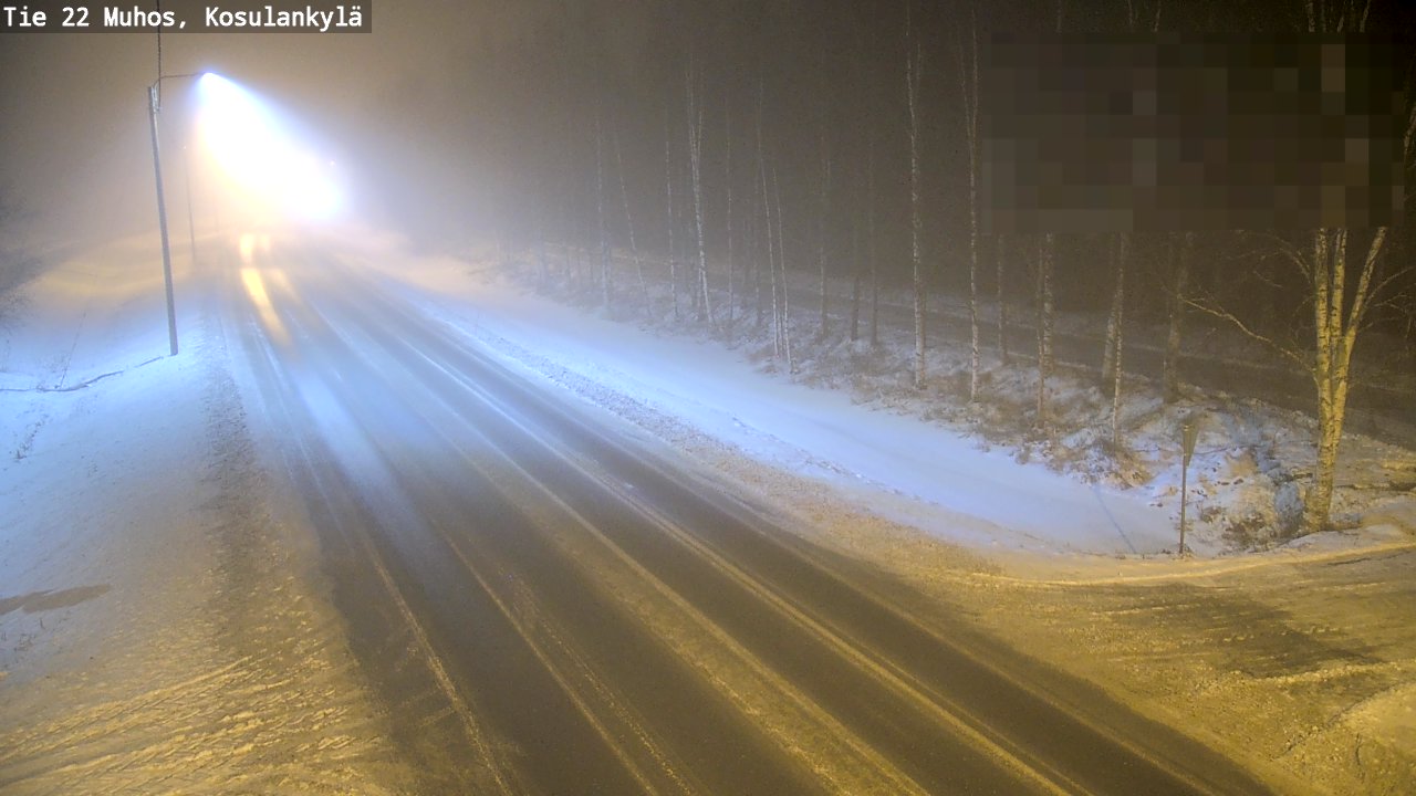 Weather Camera Image Väg 22 Muhos, Kosulankylä, Muhos, Pohjois-Pohjanmaa