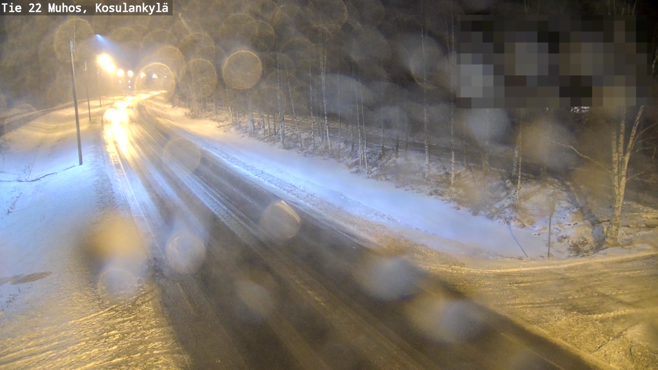 Weather Camera Image Väg 22 Muhos, Kosulankylä, Muhos, Pohjois-Pohjanmaa