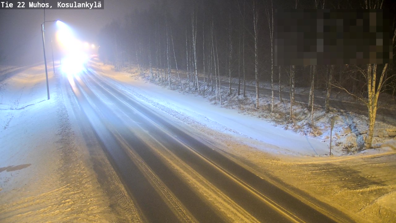 Weather Camera Image Väg 22 Muhos, Kosulankylä, Muhos, Pohjois-Pohjanmaa