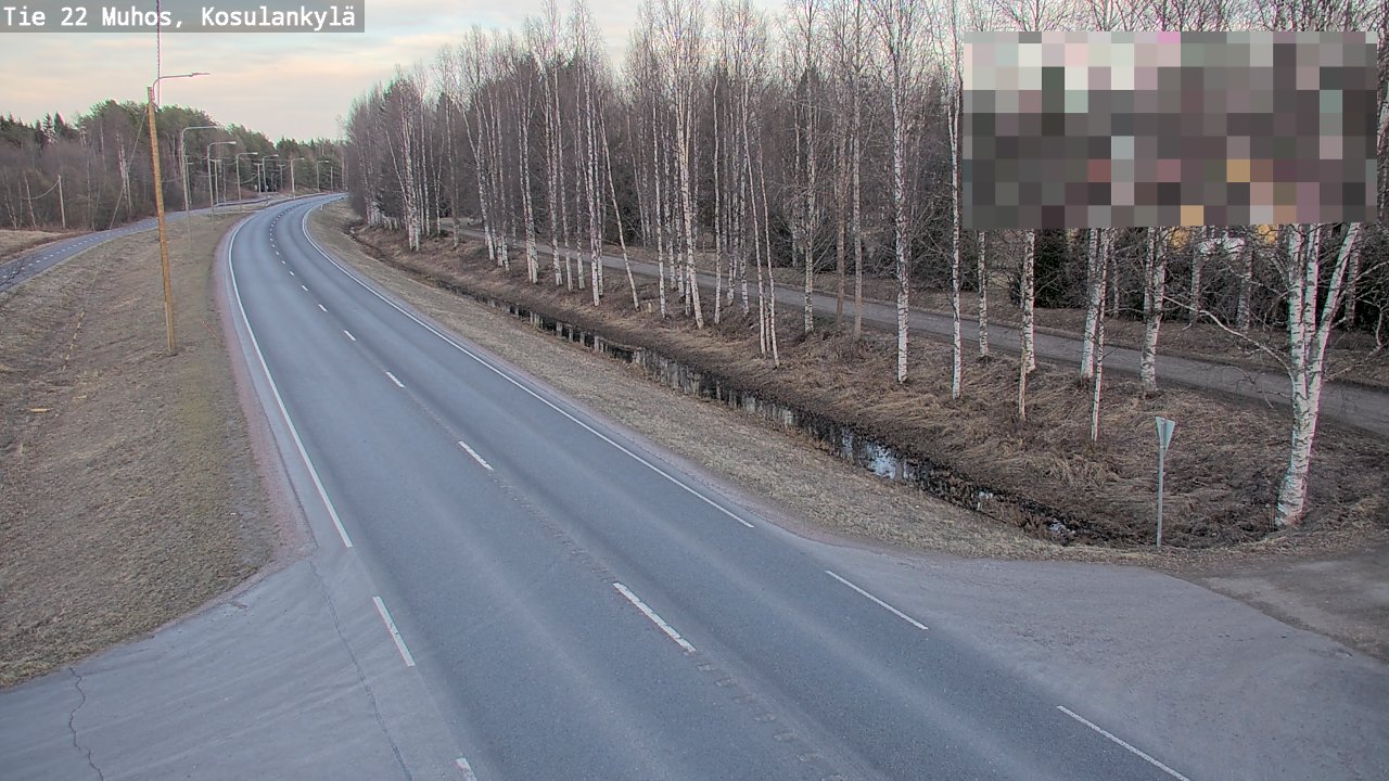 Kelikamerat Kuva Tie 22 Muhos, Kosulankylä, Muhos, Pohjois-Pohjanmaa