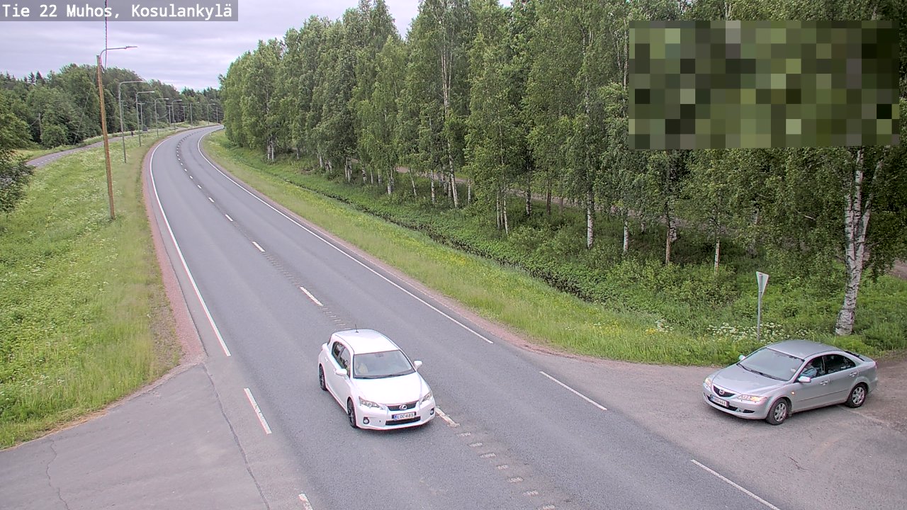 Weather Camera Image Road 22 Muhos, Kosulankylä, Muhos, Pohjois-Pohjanmaa