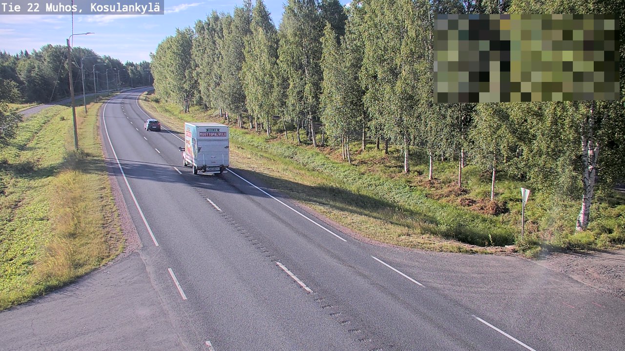 Weather Camera Image Road 22 Muhos, Kosulankylä, Muhos, Pohjois-Pohjanmaa