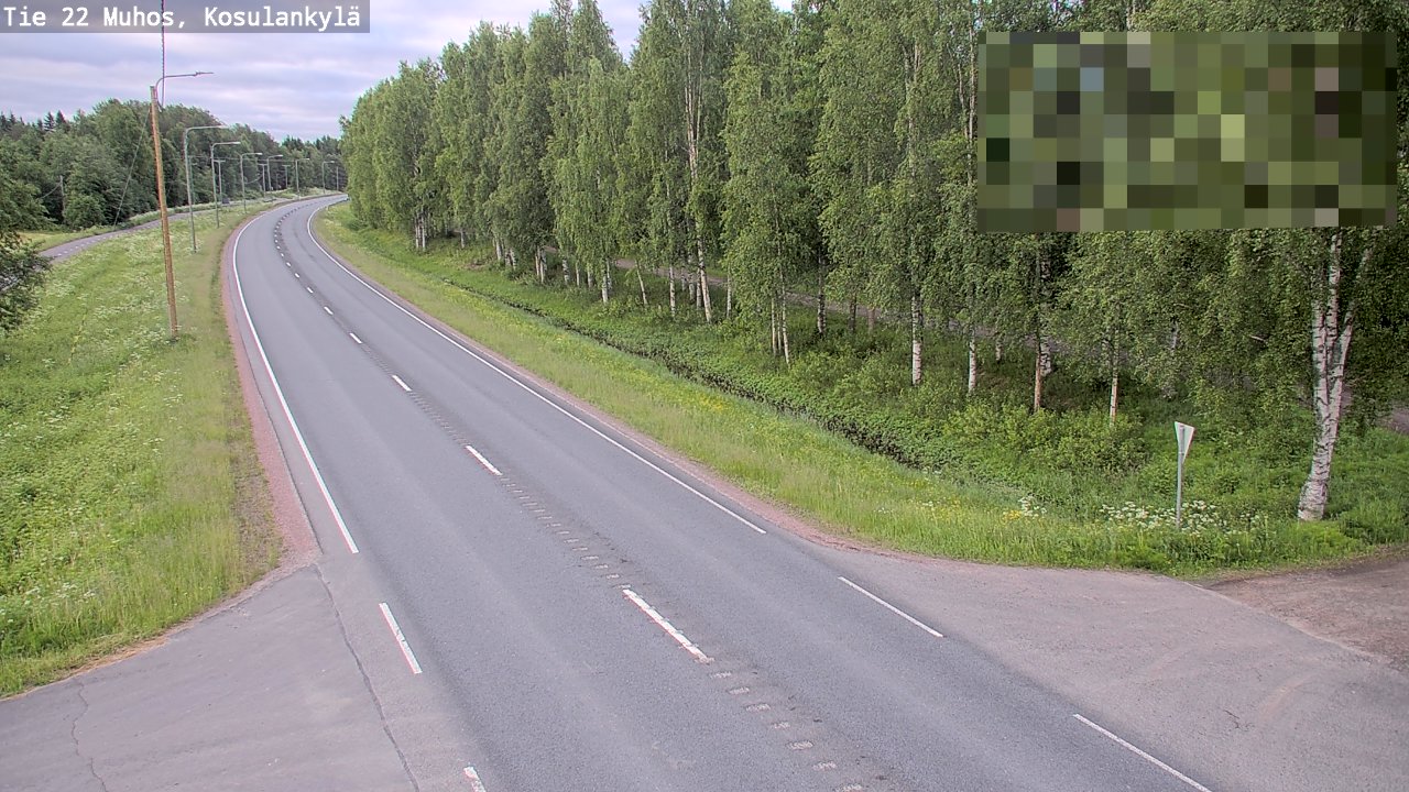 Weather Camera Image Road 22 Muhos, Kosulankylä, Muhos, Pohjois-Pohjanmaa