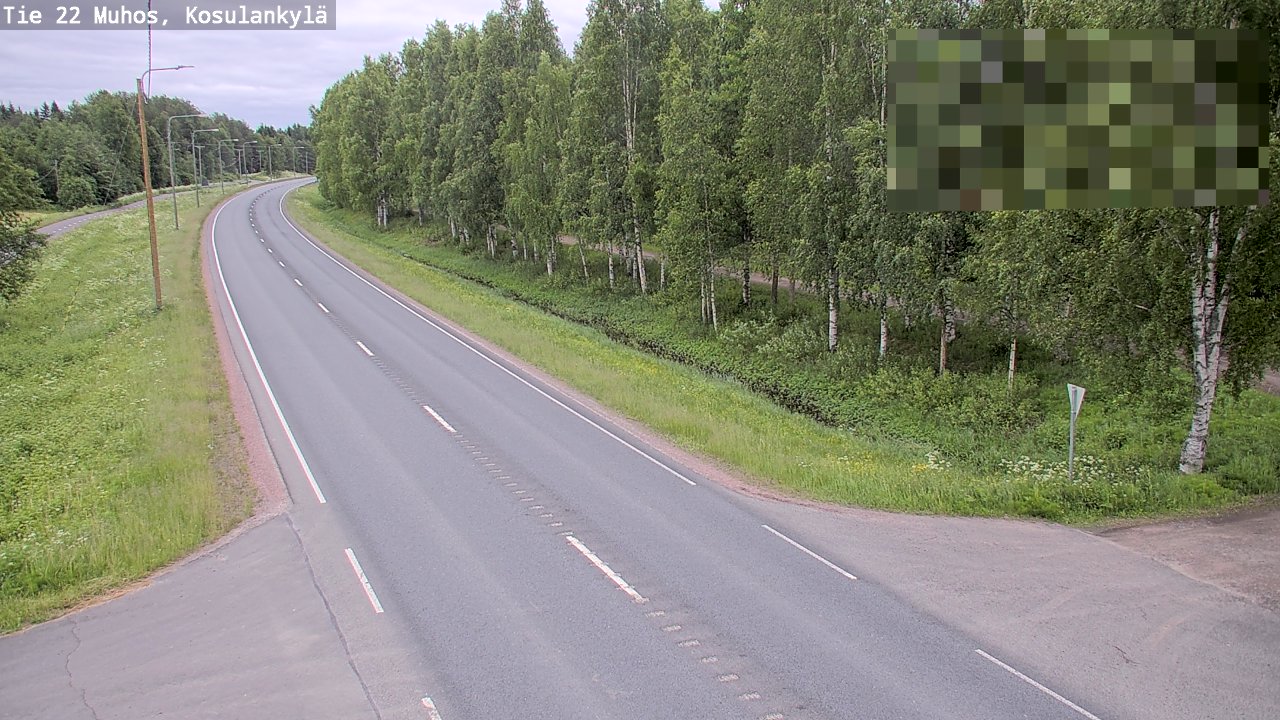 Weather Camera Image Road 22 Muhos, Kosulankylä, Muhos, Pohjois-Pohjanmaa