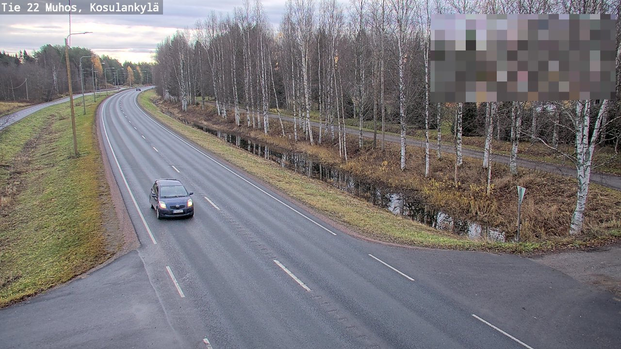 Kelikamerat Kuva Tie 22 Muhos, Kosulankylä, Muhos, Pohjois-Pohjanmaa