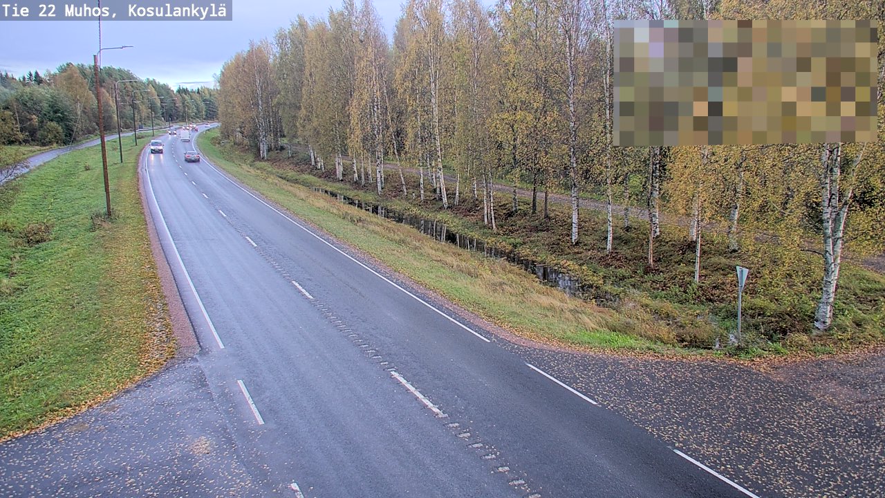Weather Camera Image Road 22 Muhos, Kosulankylä, Muhos, Pohjois-Pohjanmaa
