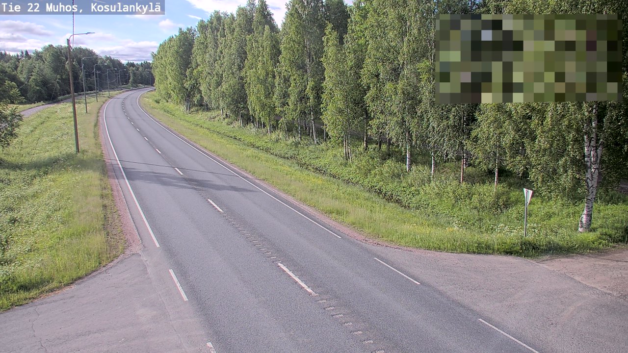 Weather Camera Image Road 22 Muhos, Kosulankylä, Muhos, Pohjois-Pohjanmaa
