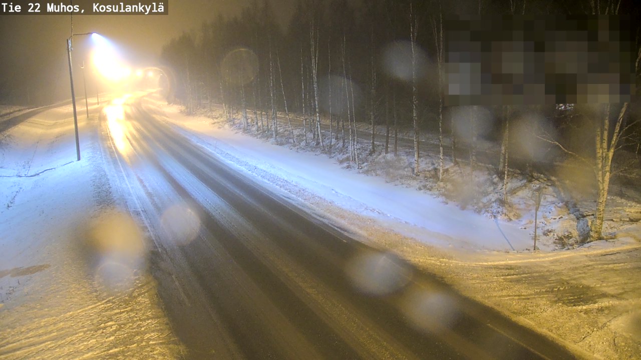 Weather Camera Image Väg 22 Muhos, Kosulankylä, Muhos, Pohjois-Pohjanmaa