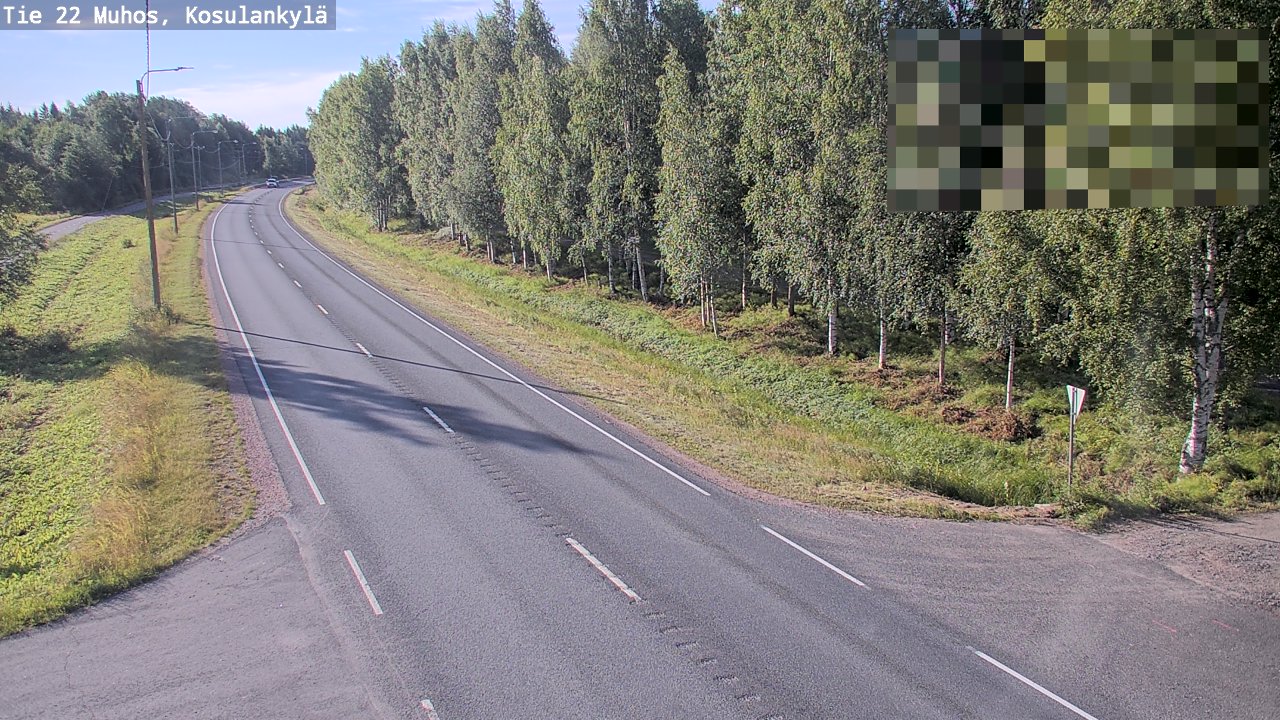 Weather Camera Image Road 22 Muhos, Kosulankylä, Muhos, Pohjois-Pohjanmaa