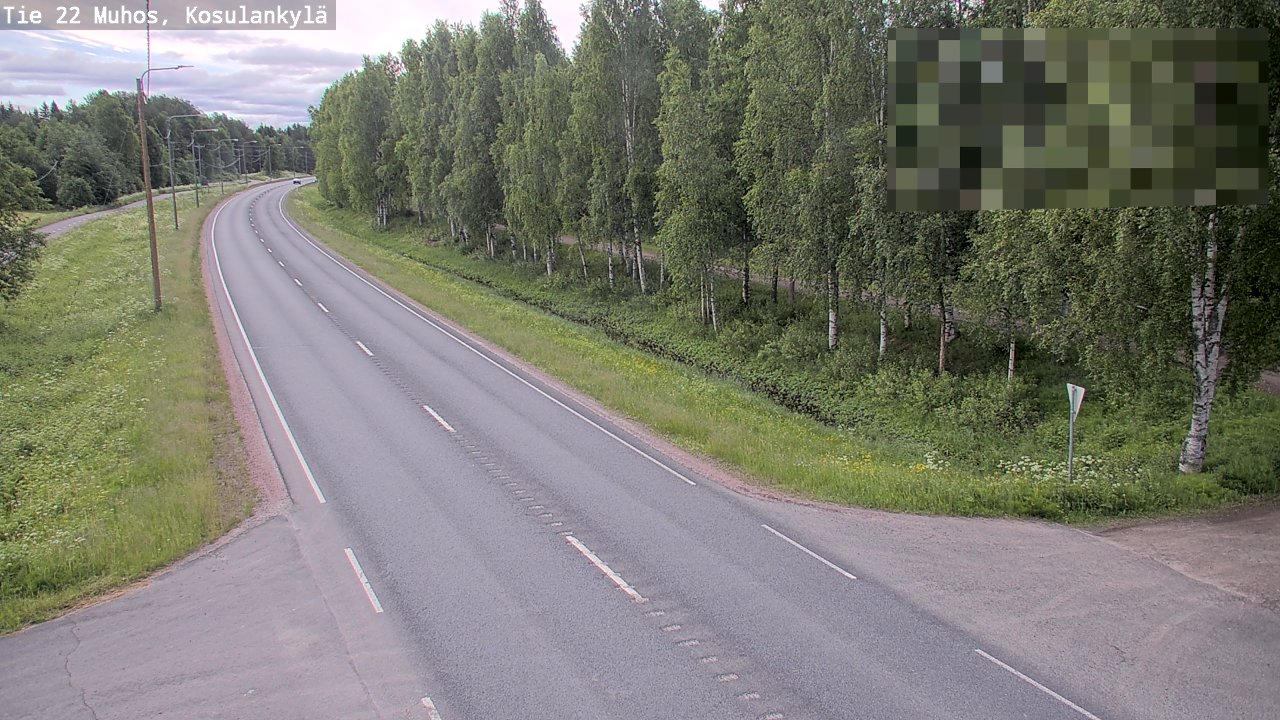 Weather Camera Image Road 22 Muhos, Kosulankylä, Muhos, Pohjois-Pohjanmaa