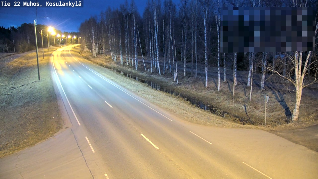 Weather Camera Image Road 22 Muhos, Kosulankylä, Muhos, Pohjois-Pohjanmaa