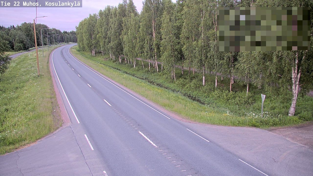 Weather Camera Image Road 22 Muhos, Kosulankylä, Muhos, Pohjois-Pohjanmaa
