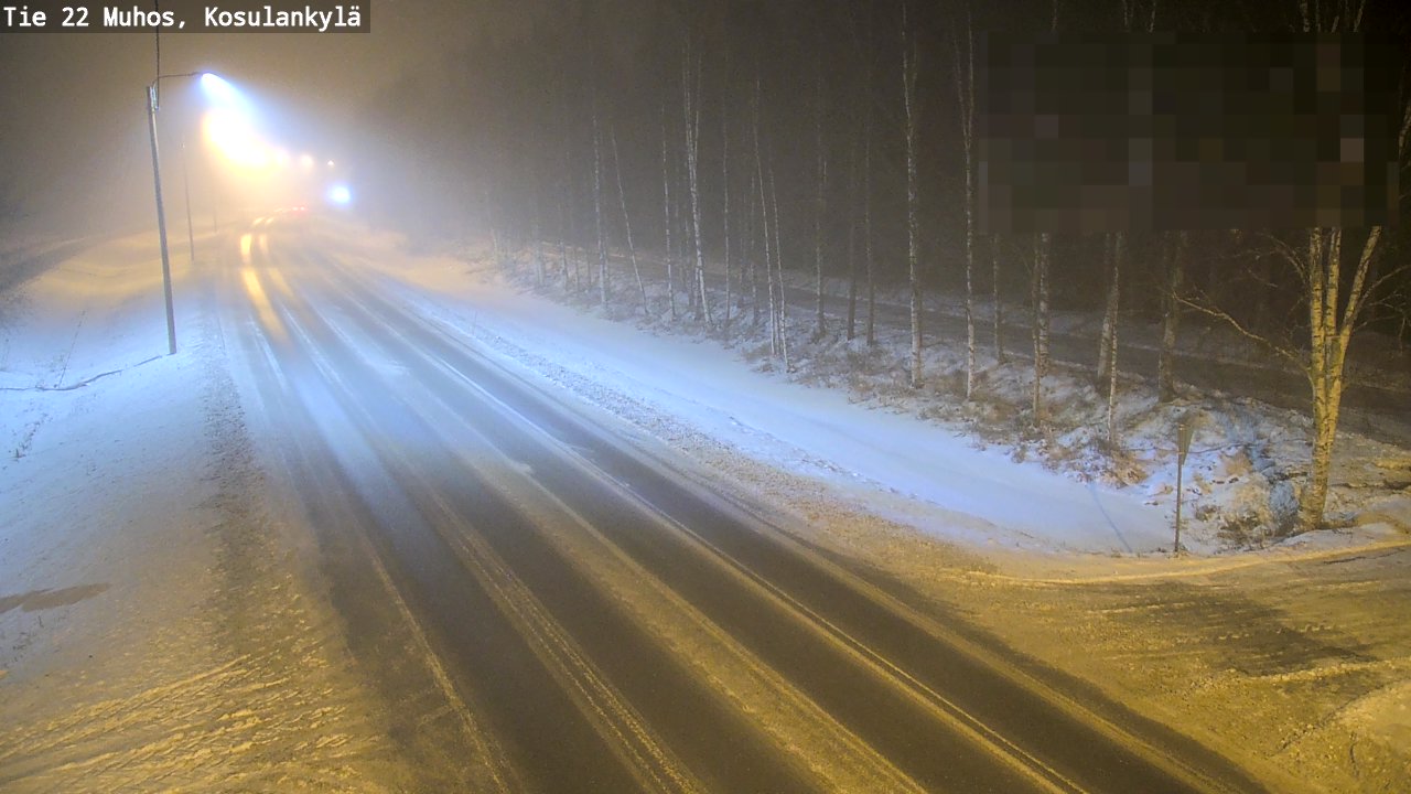 Weather Camera Image Väg 22 Muhos, Kosulankylä, Muhos, Pohjois-Pohjanmaa