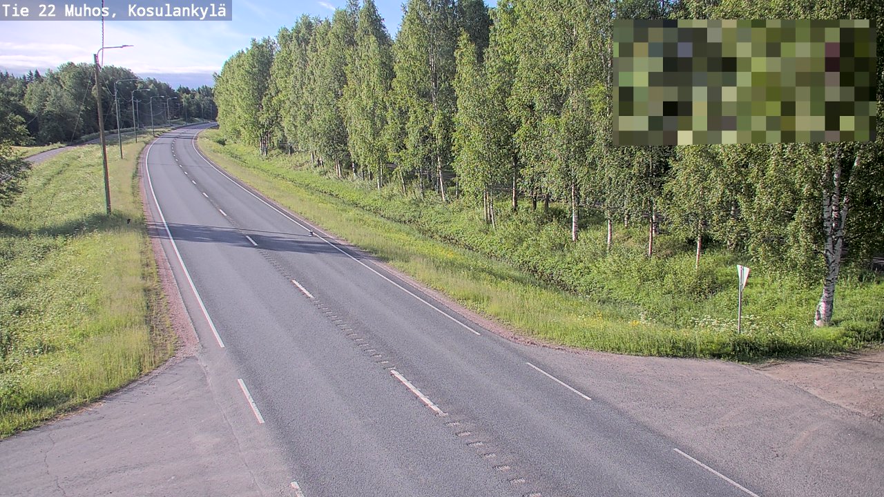 Weather Camera Image Road 22 Muhos, Kosulankylä, Muhos, Pohjois-Pohjanmaa