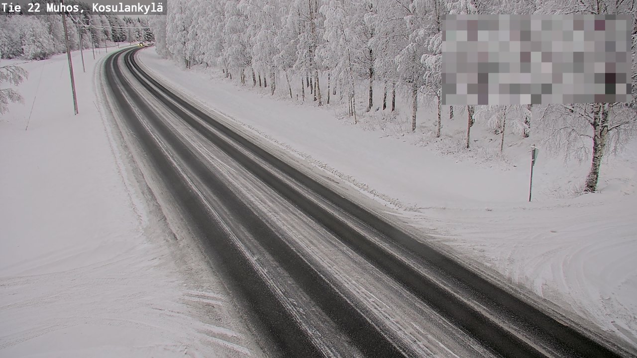 Weather Camera Image Väg 22 Muhos, Kosulankylä, Muhos, Pohjois-Pohjanmaa
