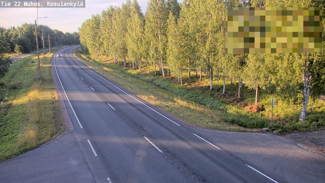 Weather Camera Image Väg 22 Muhos, Kosulankylä, Muhos, Pohjois-Pohjanmaa