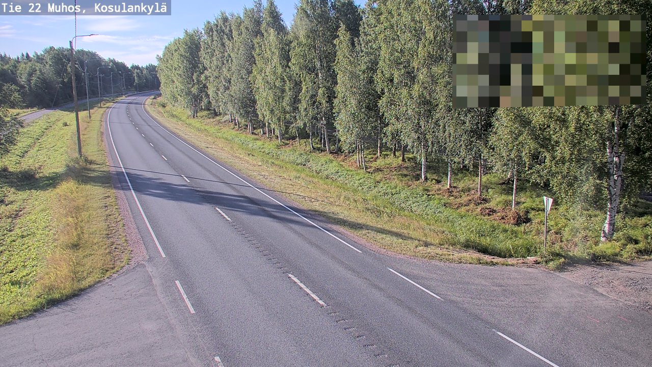 Weather Camera Image Road 22 Muhos, Kosulankylä, Muhos, Pohjois-Pohjanmaa