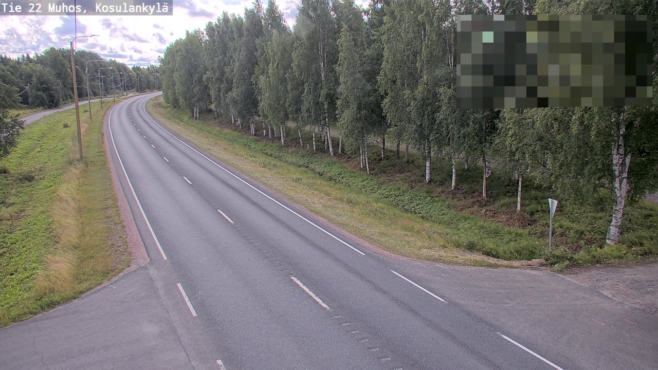 Weather Camera Image Road 22 Muhos, Kosulankylä, Muhos, Pohjois-Pohjanmaa