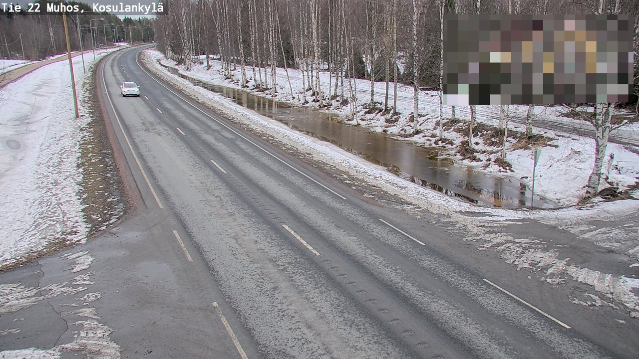 Weather Camera Image Väg 22 Muhos, Kosulankylä, Muhos, Pohjois-Pohjanmaa