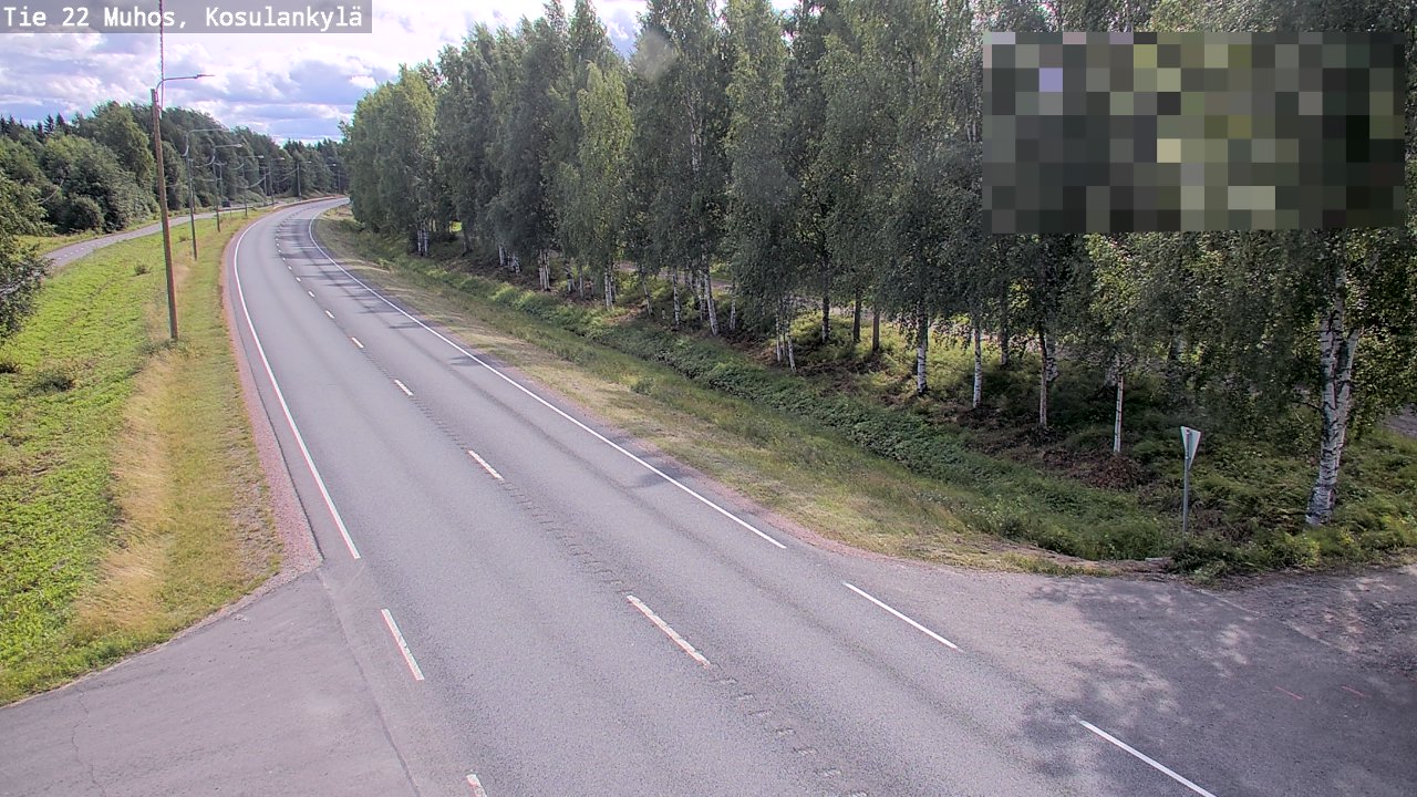 Weather Camera Image Road 22 Muhos, Kosulankylä, Muhos, Pohjois-Pohjanmaa